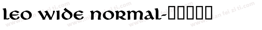 Leo Wide Normal字体转换
